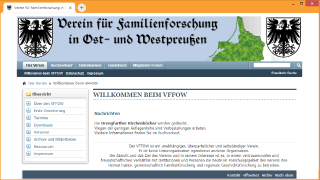 2011 Eine neue Webseite für den VFFOW